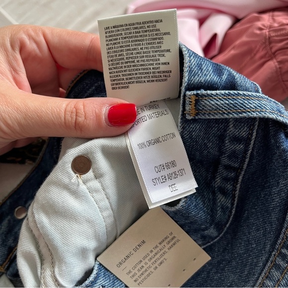 Agolde Dee High Rise Rolled Hem Shorts Enamour size 29 NWT - Picture 6 of 6